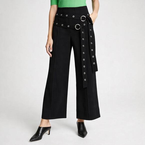 Cinq à Sept Jessie Belted Wide-Leg Pants – Black
